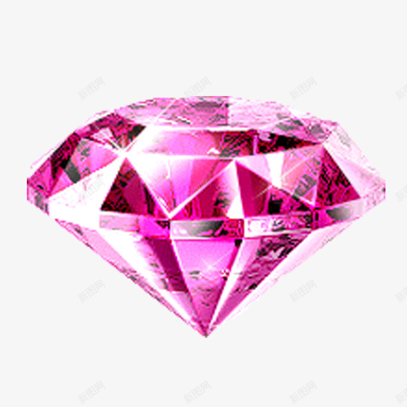 粉紫色多边形钻石png免抠素材_新图网 https://ixintu.com 多边形 彩钻 材质坚硬 珠宝PNG素材 饰品