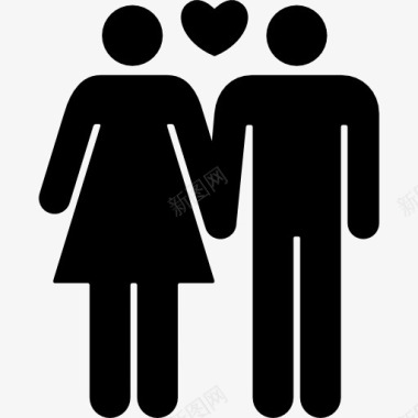 对男人和女人的爱情图标图标