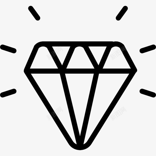 钻石图标png_新图网 https://ixintu.com 宝石 时尚 珠宝 豪华 财富 钻石 魅力