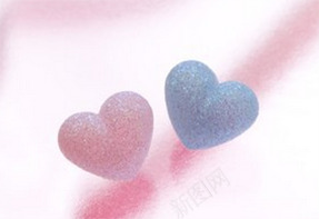 粉色蓝色钻石心形装饰png免抠素材_新图网 https://ixintu.com 心形 粉色 蓝色 装饰 钻石