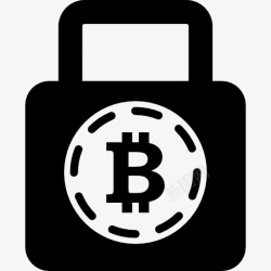 锁标志比特币安全锁的标志图标高清图片
