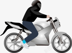 开小车的男人开摩托的男人矢量图高清图片