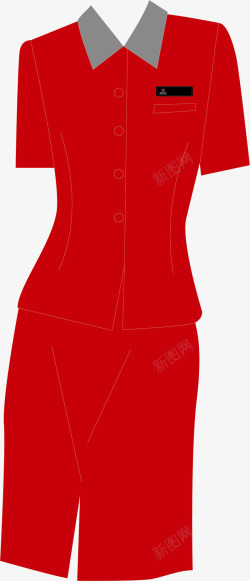 短袖红色裙子图素材