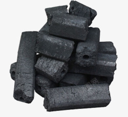 黑色长方体空心炭块素材
