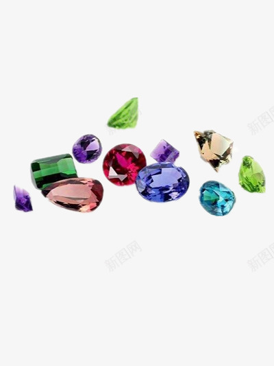 彩色宝石png免抠素材_新图网 https://ixintu.com 宝石素材 彩色元素 彩色宝石 钻石