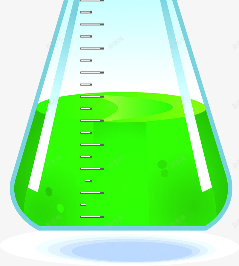玻璃容器png免抠素材_新图网 https://ixintu.com 器皿 实验 容器 玻璃管 绿叶 试管