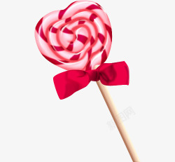 红色法式甜品214情人节爱心棒棒糖高清图片