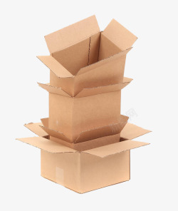 包装纸包裹堆积的纸箱高清图片