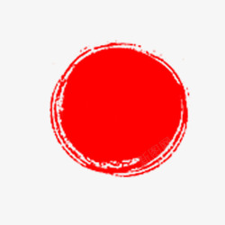 波浪红色相框中国风红色水墨圆框高清图片