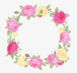 粉色系碎花纹理粉色系月季花边框纹理高清图片