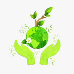绿色再循环环境保护插画高清图片