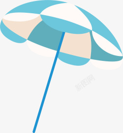 蓝色的太阳伞水彩蓝色太阳伞矢量图高清图片
