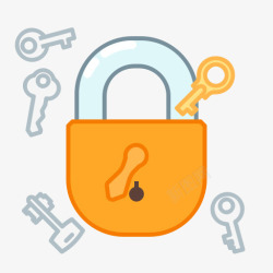 隐私保护关键锁隐私保护安全安全小东西的图标高清图片