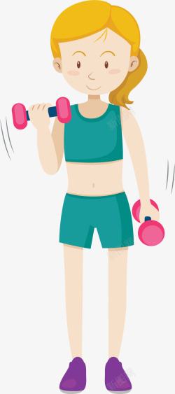 锻炼的人简笔画举哑铃锻炼身体的人矢量图高清图片