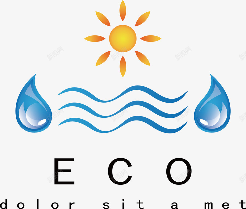 水滴创新能源logo矢量图图标ai_新图网 https://ixintu.com 创新能源logo 太阳 新能源LOGO 新能源logo 新能源设计 水流 能源logo 能源logo设计 矢量图