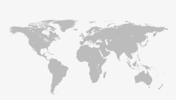 矢量png灰色世界地图卡通高清图片