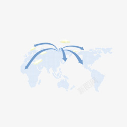 蓝色的地图素材