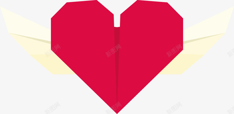 情人节红色折纸爱心png免抠素材_新图网 https://ixintu.com 创意折纸 创意爱心 情人节 折纸爱心 爱情 红色爱心