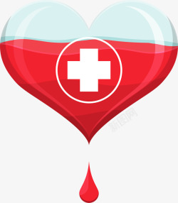 红色血国际红十字日爱心献血图标高清图片