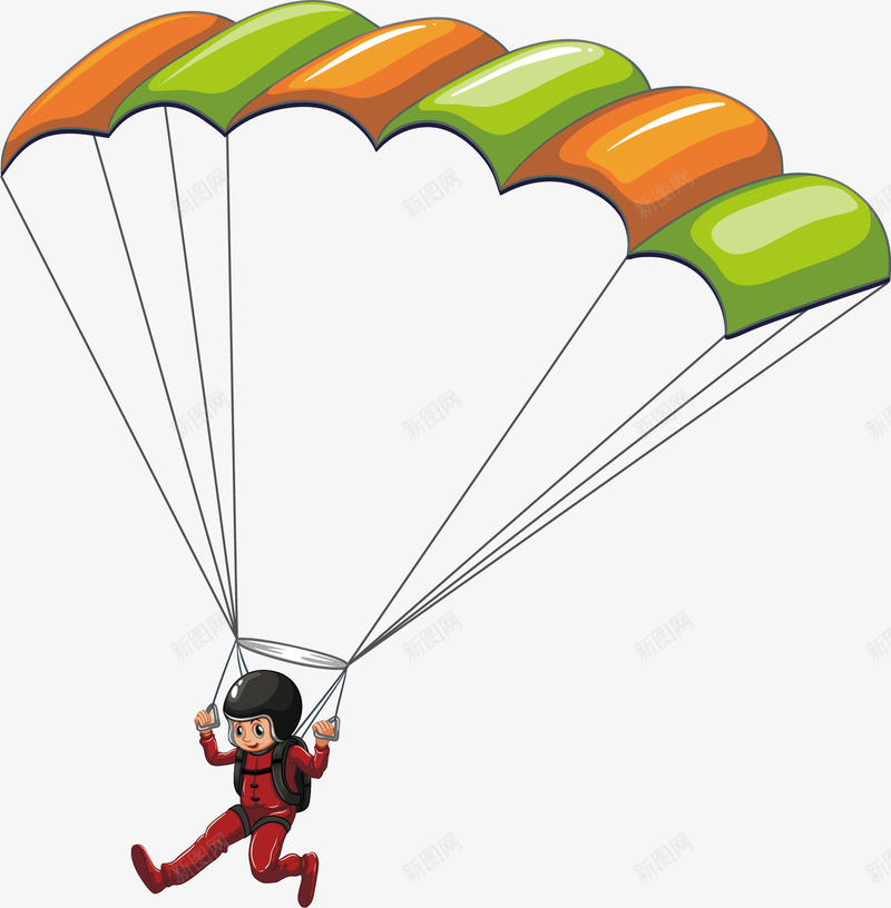 跳伞运动员png免抠素材_新图网 https://ixintu.com 挑战极限 极限运动 矢量素材 跳伞 运动员