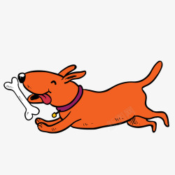 卡通奔跑中的狗宠物狗高清图片