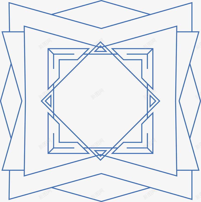 简约几何边框纹理矢量图ai免抠素材_新图网 https://ixintu.com 几何 几何拼接 几何装饰 形状 简单几何 花边 矢量图