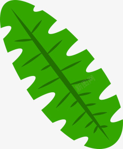 创意绿色树叶清新水彩绿植素矢量图素材