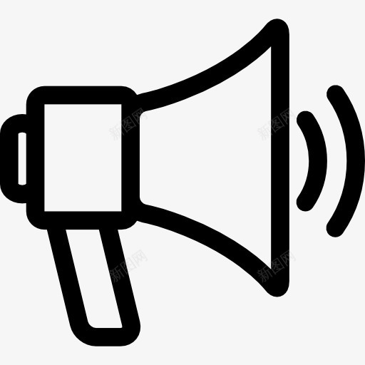 扩音器的声音图标png_新图网 https://ixintu.com 公告 喊 扩音器 扬声器 抗议 播音员 播音符号