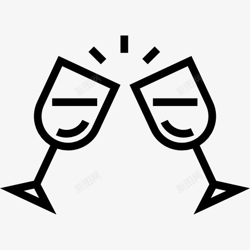 酒杯图标png_新图网 https://ixintu.com 杯 玻璃 酒 酒杯 食品 食物和餐厅 饮料