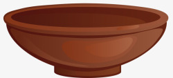 棕色饭碗素材