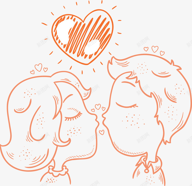 国际接吻日接吻的情侣png免抠素材_新图网 https://ixintu.com 亲吻 国际接吻日 手绘 接吻图 接吻的情侣 爱情 甜蜜蜜