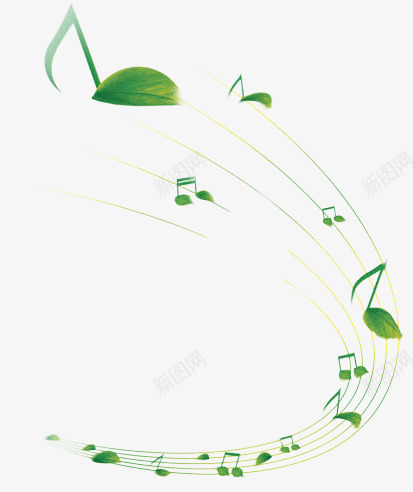 创意合成绿色的音乐符号效果png免抠素材_新图网 https://ixintu.com 创意 合成 效果 符号 绿色 音乐
