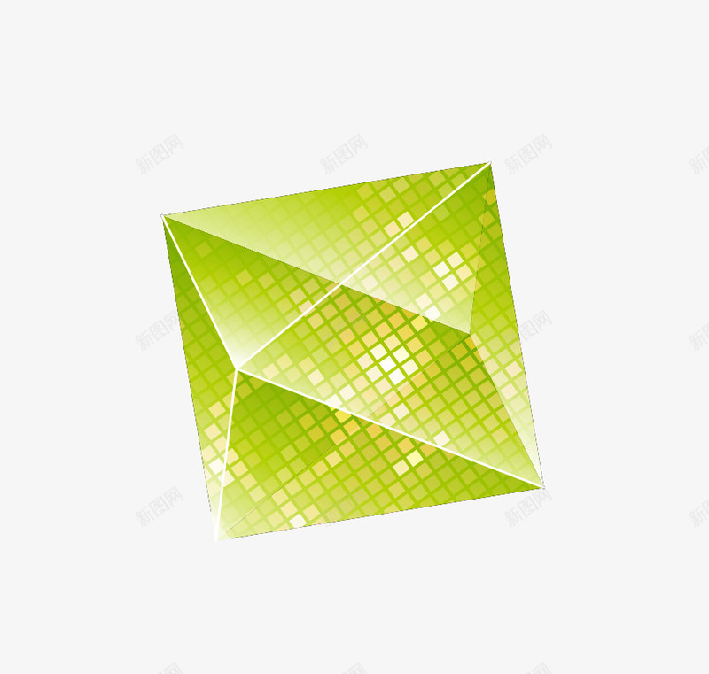 水晶立方体半透明绿色png免抠素材_新图网 https://ixintu.com 半透明 水晶 立方体