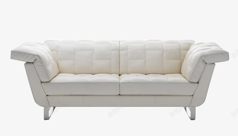 白色沙发png免抠素材_新图网 https://ixintu.com 木质 白色 简单家具