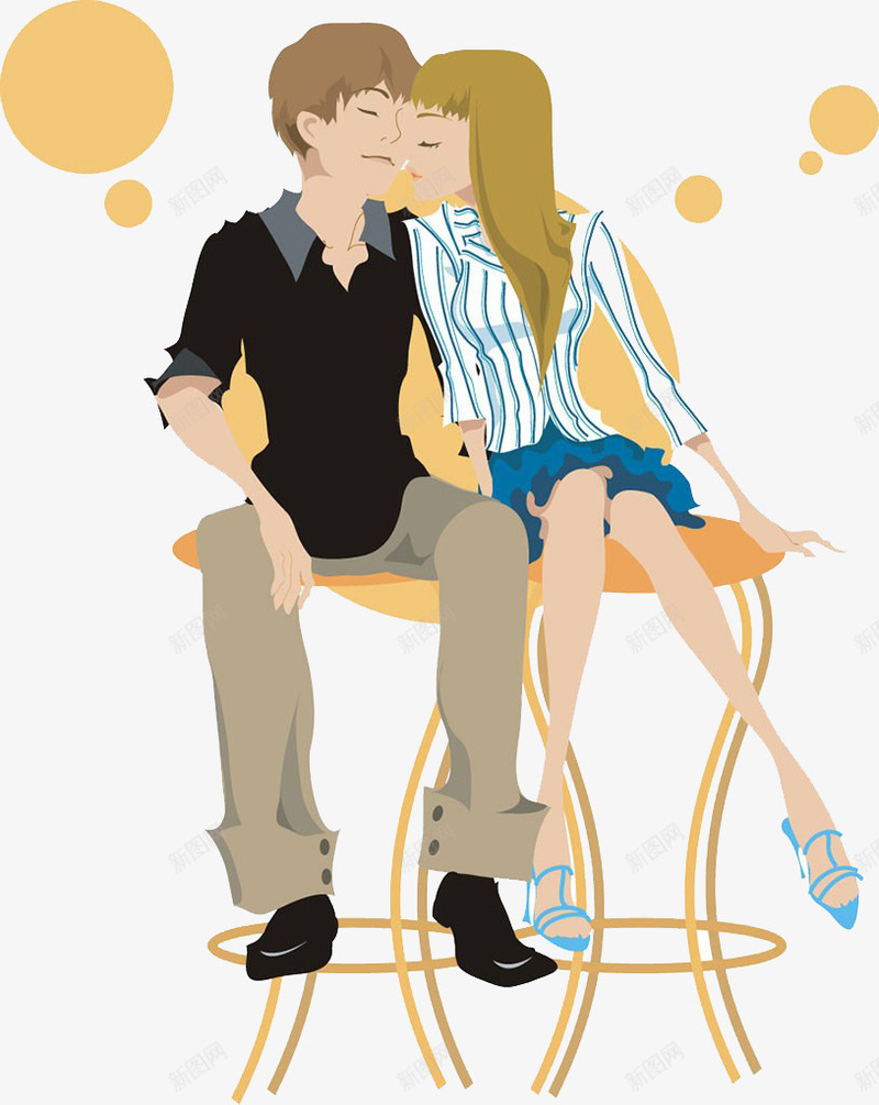 座椅上轻吻的男女png免抠素材_新图网 https://ixintu.com 与你 与您相约 人 座椅轻吻 心 爱 爱情 相约