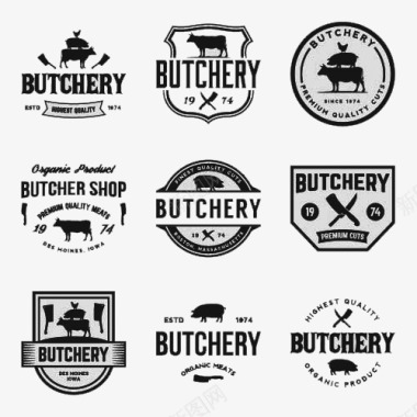 西餐厅牛肉图标图标