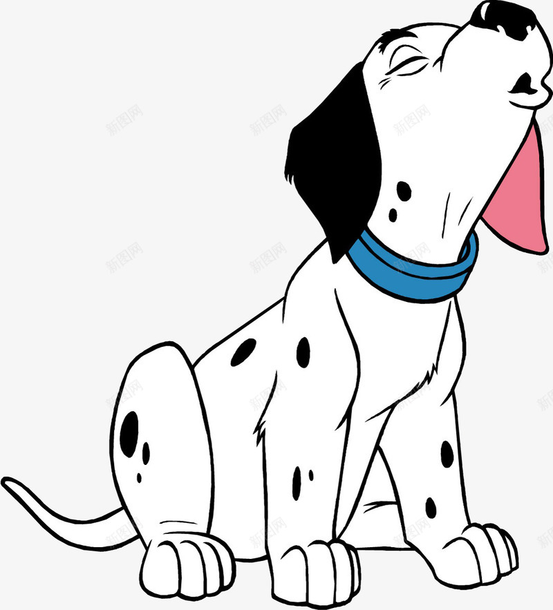 犬狗png免抠素材_新图网 https://ixintu.com 动物 卡通图案 卡通狗图片 卡通狗图片素材 填色练习 手绘 斑点狗 斑点狗图案 犬 狗图案 黑白 黑白斑点狗