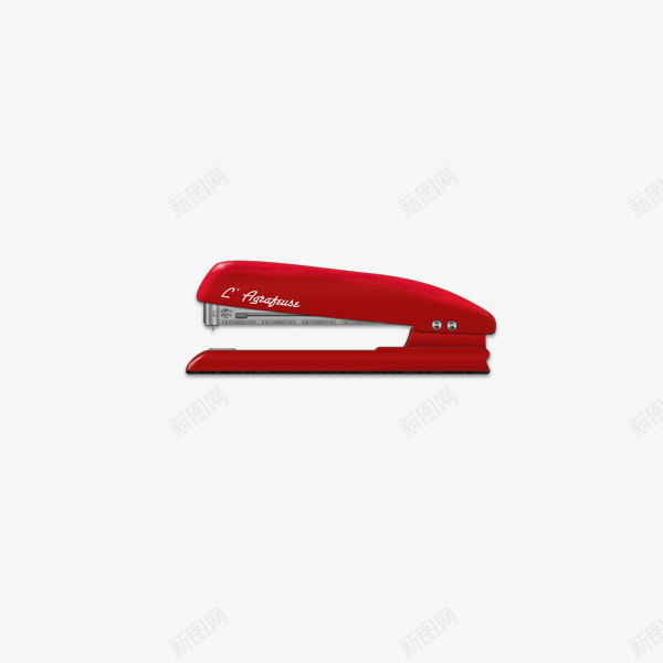 红色订书器png免抠素材_新图网 https://ixintu.com 办公用品 学习用品 文具 订书器