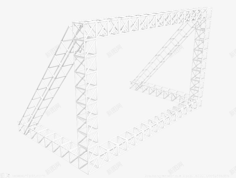 3D桁架立体图png免抠素材_新图网 https://ixintu.com 3D桁架免费下载 3D模型图 桁架 立体桁架图 设计图