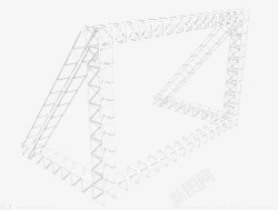 桁架模型3D桁架立体图高清图片