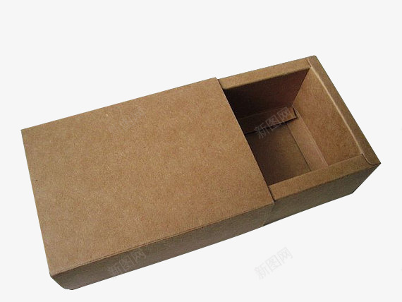 抽拉式牛皮纸盒png免抠素材_新图网 https://ixintu.com 加厚 抽拉 棕色 牛皮纸盒