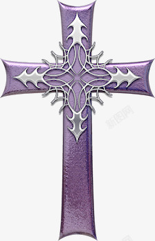 紫色十字架素材