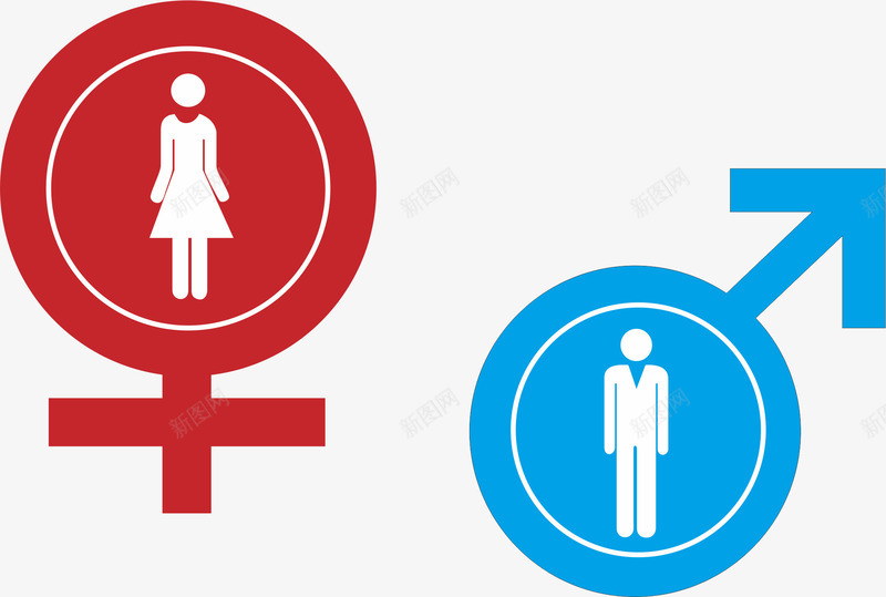 男女标志图标png_新图网 https://ixintu.com 卫生间 卫生间门牌 标志 设计