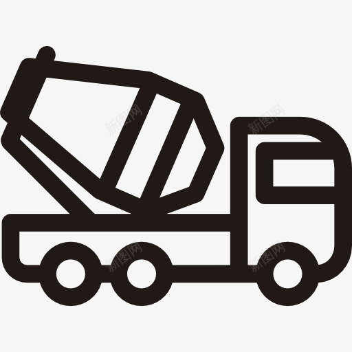 卡车图标png_新图网 https://ixintu.com 卡车 水泥 汽车 混凝土搅拌机 运输
