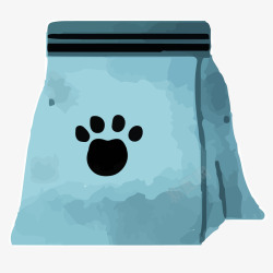 宠物食品蓝色蓝色的宠物食品包装袋高清图片