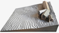 木屋模型免抠建筑山地模型高清图片