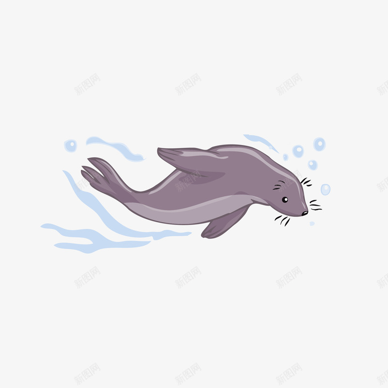 手绘游泳海狮png免抠素材_新图网 https://ixintu.com png免抠图 动物 卡通 可爱 手绘 海底 海狮 海狮表演 游泳 生物