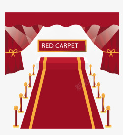红色红毯聚光灯下红色地毯高清图片