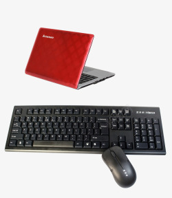 鼠标红色笔记本电脑高清图片