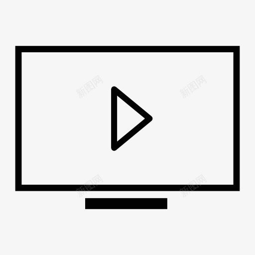 黑色电脑显示器图标png_新图网 https://ixintu.com 图标 显示器 电脑 黑色